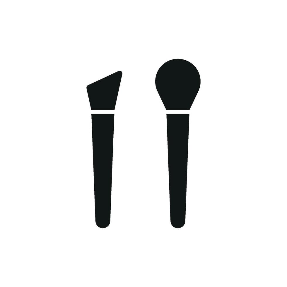 This graphic makeup brush beauty icon is designed with a focus on clean lines and a modern aesthetic. vector