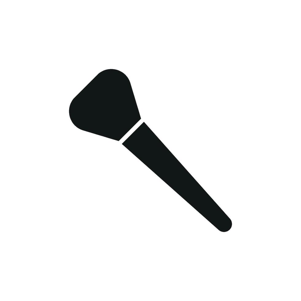 With modern aesthetics, the makeup brush beauty icon blends simplicity and elegance in a refined graphic format. vector