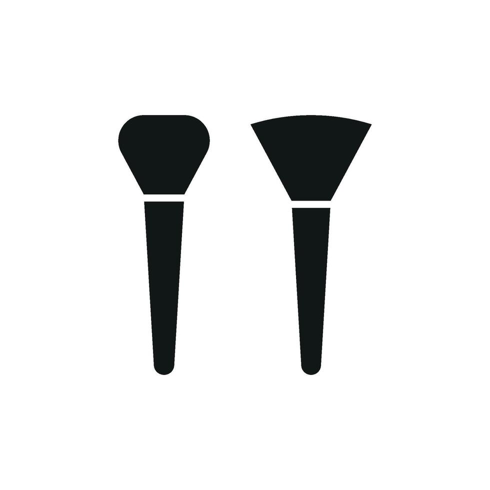 Capturing the art of simplicity, the makeup brush beauty icon combines minimalistic elegance with a modern graphic approach. vector