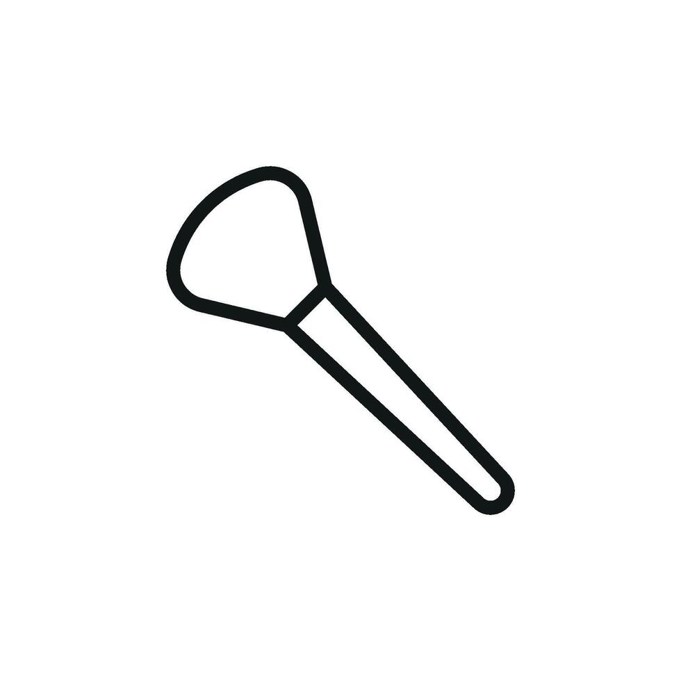 Perfect for modern themes, the makeup brush icon combines simplicity with a clean graphic concept. vector