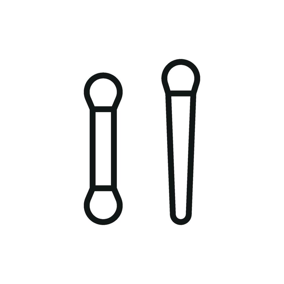 A visually appealing beauty icon, the makeup brush symbolizes clean and contemporary design principles. vector