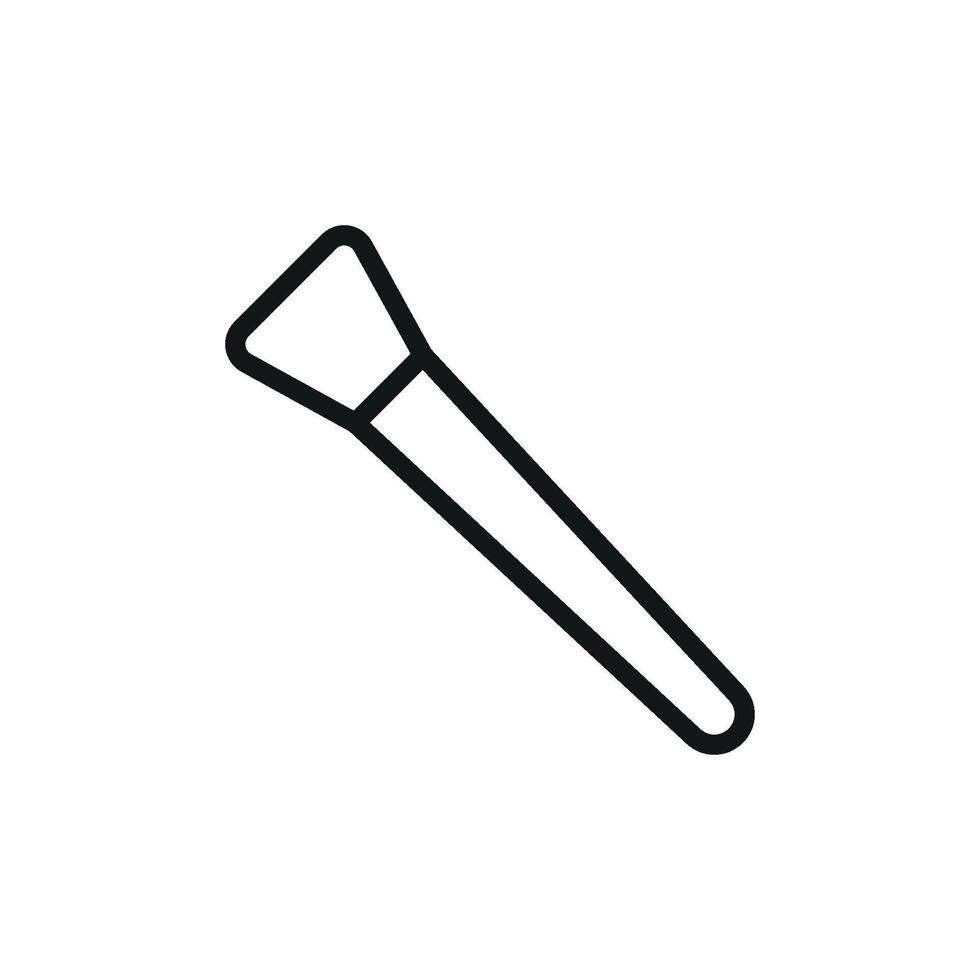 Modern beauty captured in design, the makeup brush icon embodies simplicity and clean graphic styles. vector