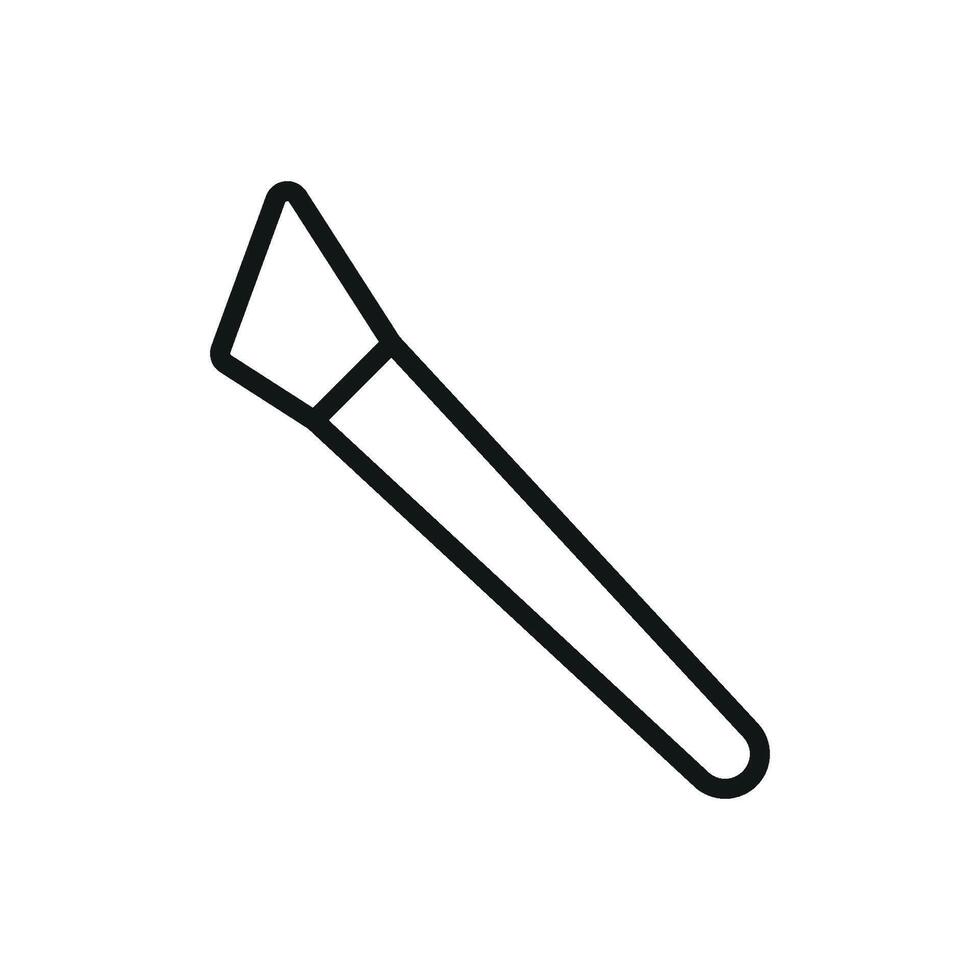 With sleek lines and a contemporary touch, the makeup brush beauty icon defines a simple graphic aesthetic. vector