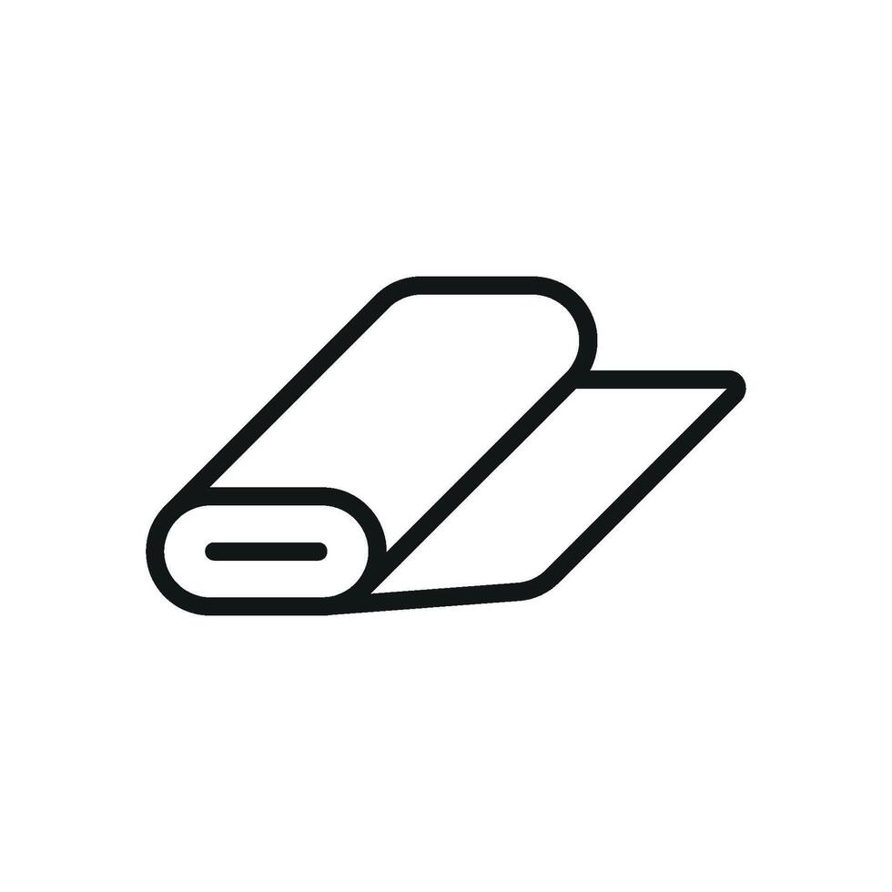 Fabric roll icon design integrates a sleek and minimalist graphic concept with modern simplicity vector
