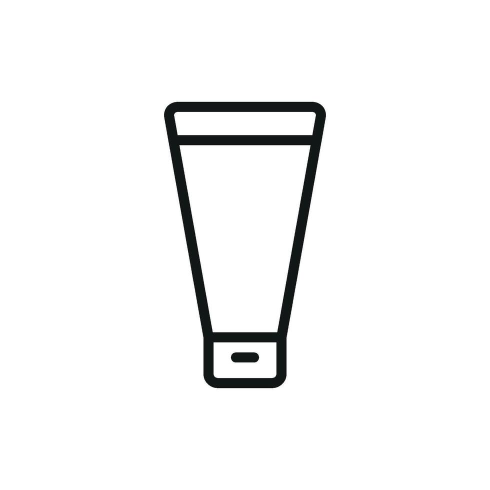 A streamlined and elegant graphic of a foundation cream beauty icon concept vector