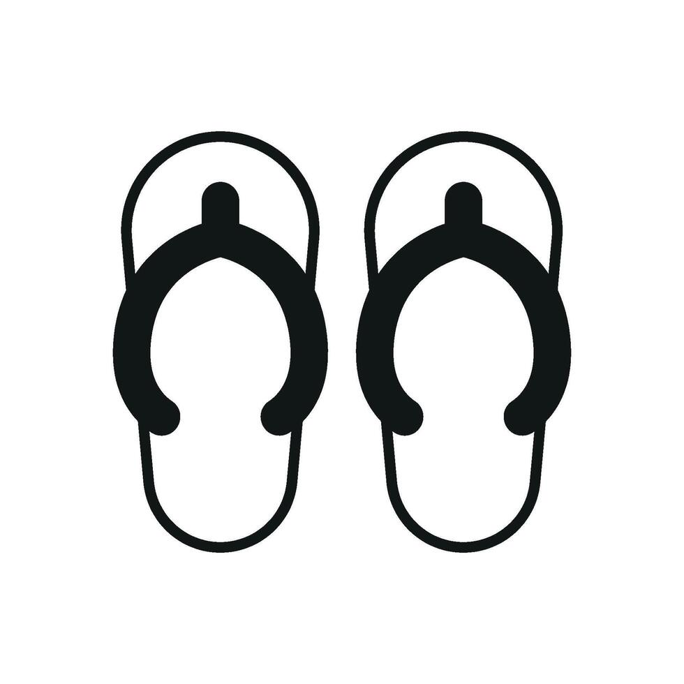 A sleek and contemporary graphic representation of a slipper icon vector