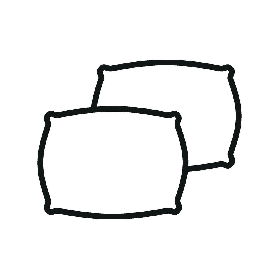 Pillow icon crafted with a clean and modern graphic design approach vector