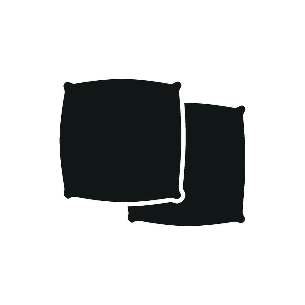 Pillow icon featuring a sleek and simple design with a modern touch vector