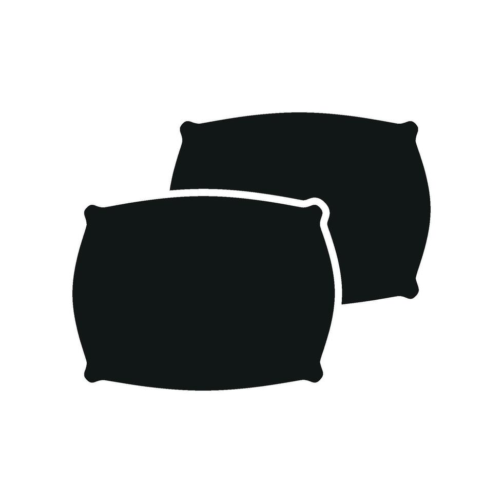 Sophisticated and stylish pillow icon crafted with a minimalist aesthetic vector