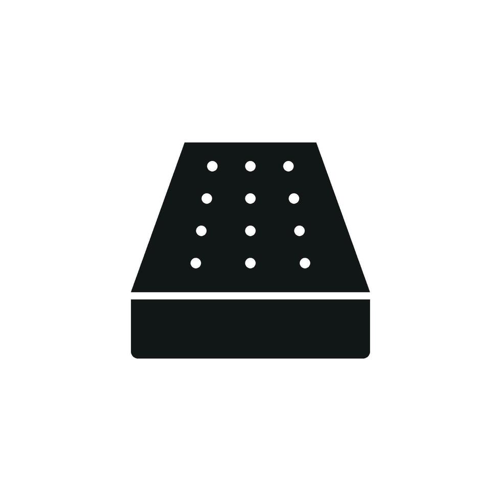 A bold yet refined design concept for a minimalist mattress bed icon vector