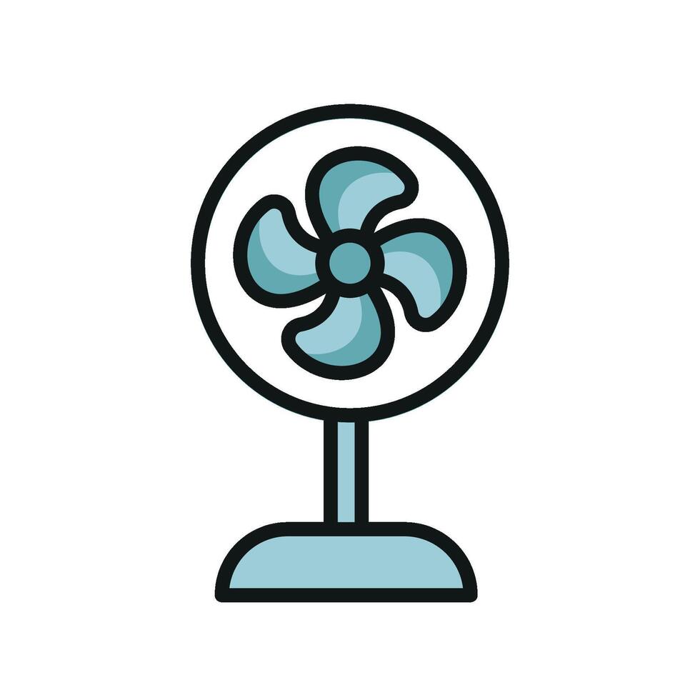 A contemporary and clean graphic representation of a fan icon vector