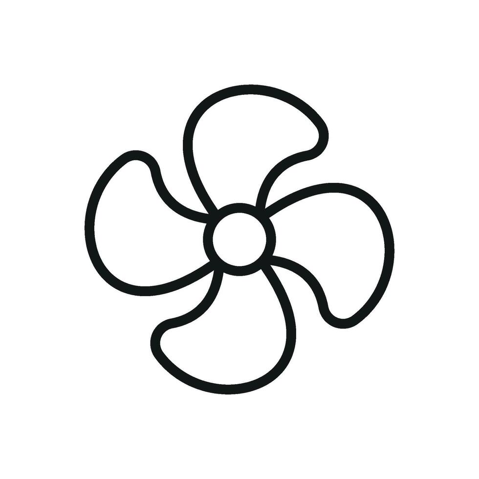 Fan icon featuring a simple and modern concept with sleek lines vector
