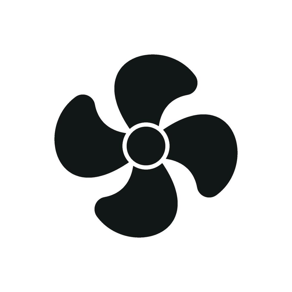 Minimalist fan icon highlighting a clean and contemporary design vector