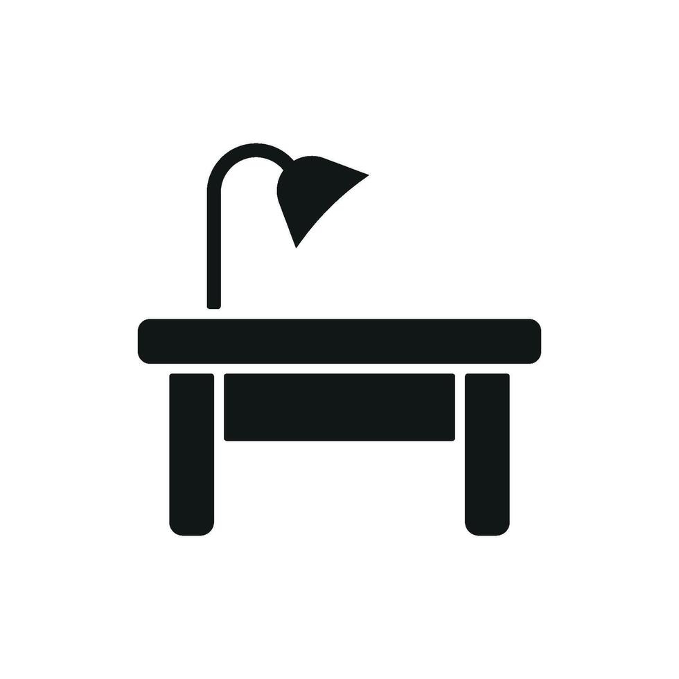A fresh and clean graphic design for a contemporary study desk icon vector