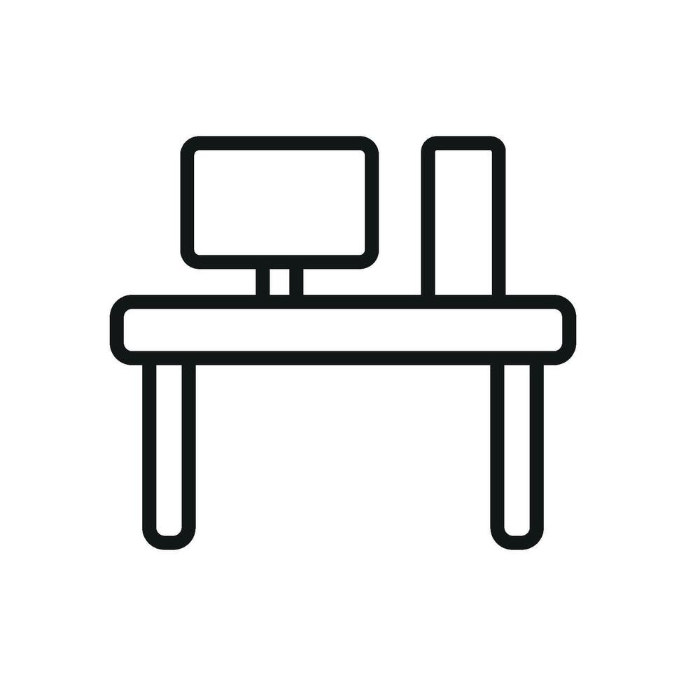 A visually balanced and simple graphic design for a study desk icon concept vector