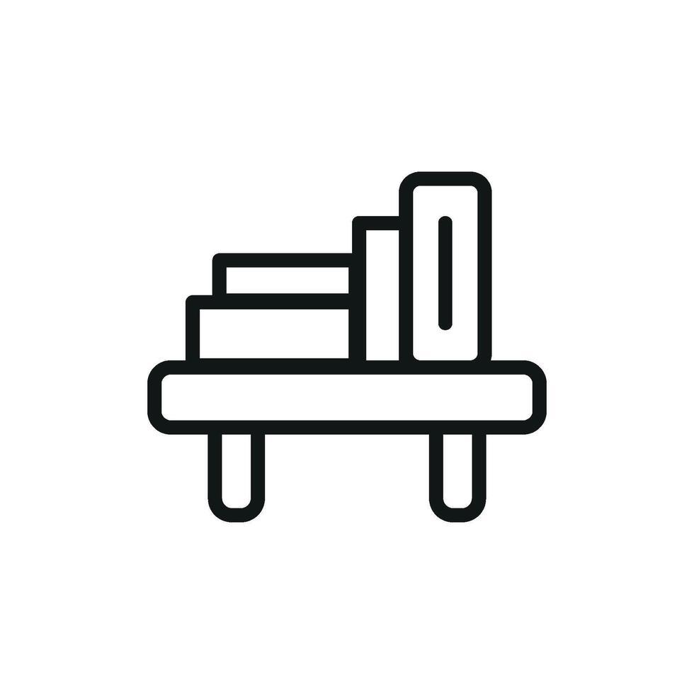 Bookshelf icon crafted with a sleek and minimalist modern design concept vector