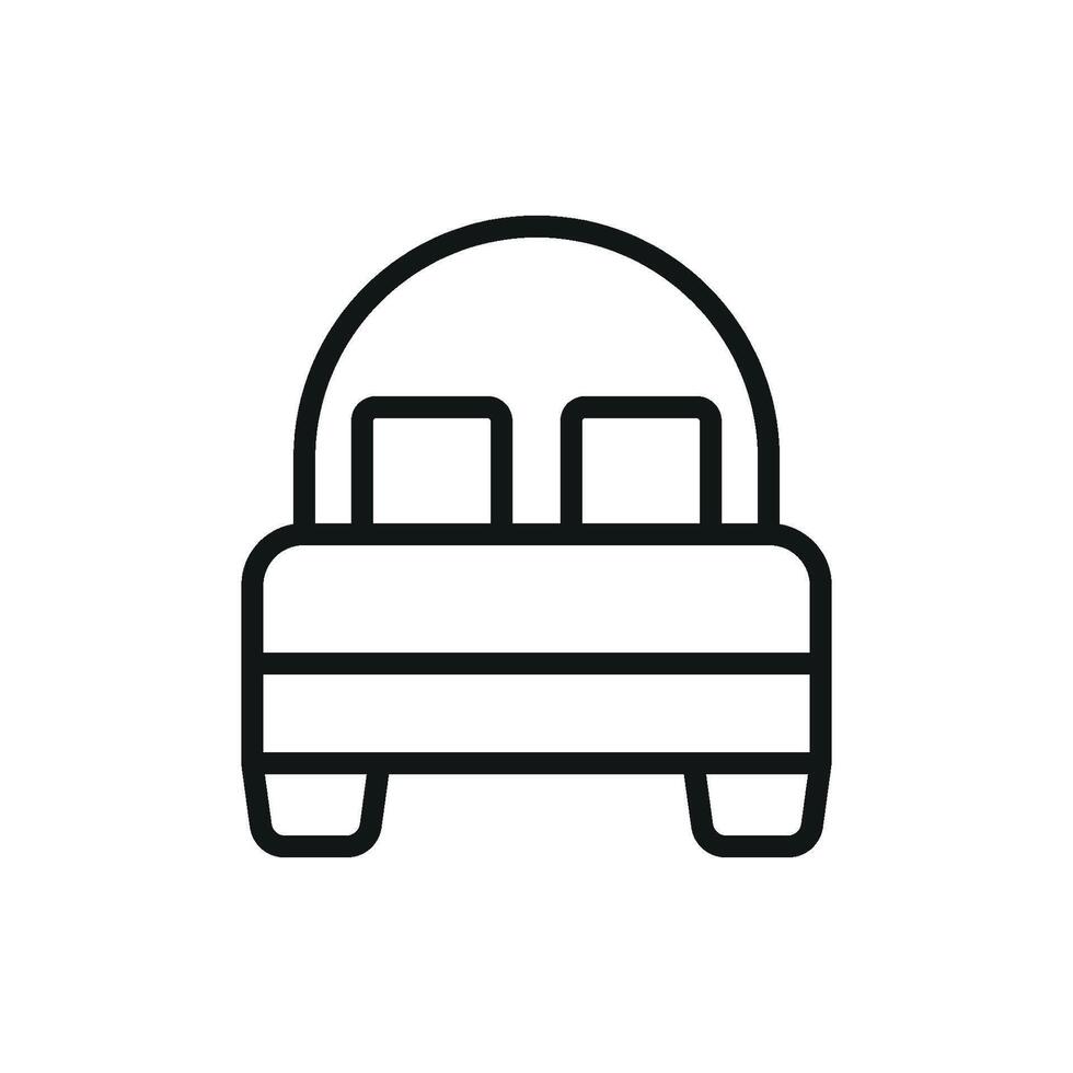 Simple and stylish bed icon showcasing a modern design approach vector