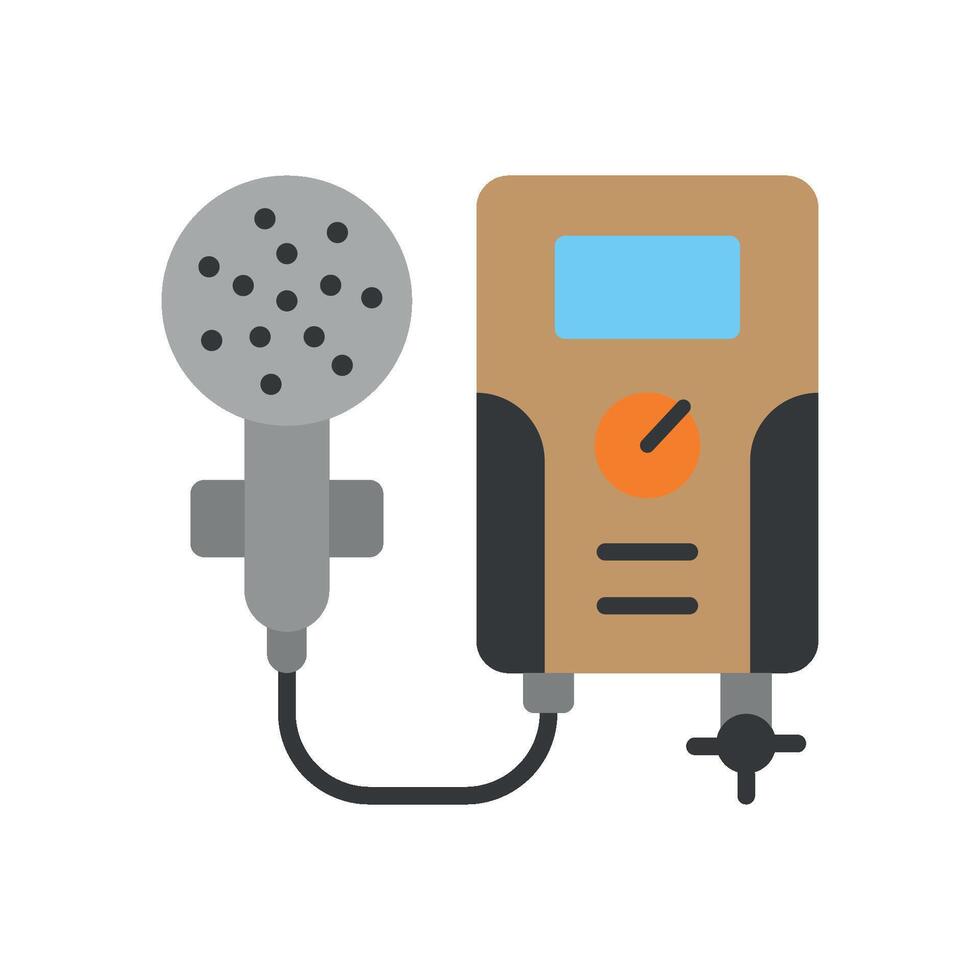 Modern simplicity defines the water heater icon design with its clean concept graphic vector