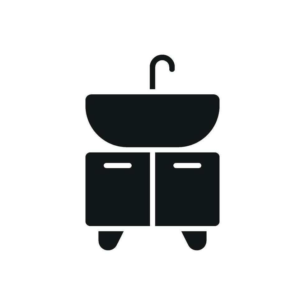 Sophisticated and elegant sink set icon created with a modern graphic aesthetic vector