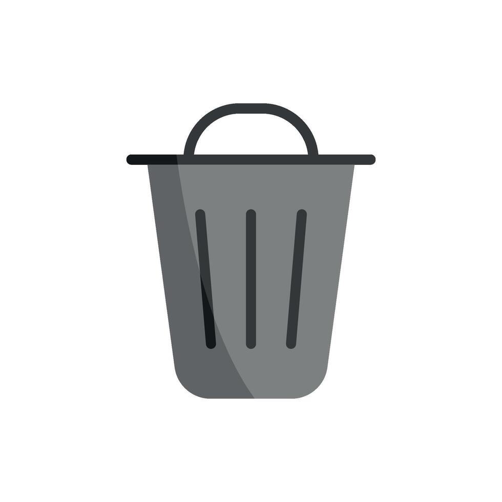 Trash bin icon crafted with a sleek and minimalist modern design concept vector