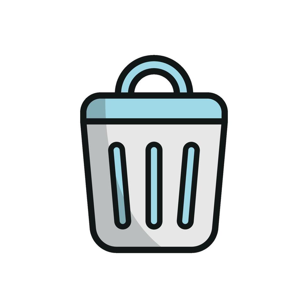Simple and stylish trash bin icon showcasing a modern design approach vector