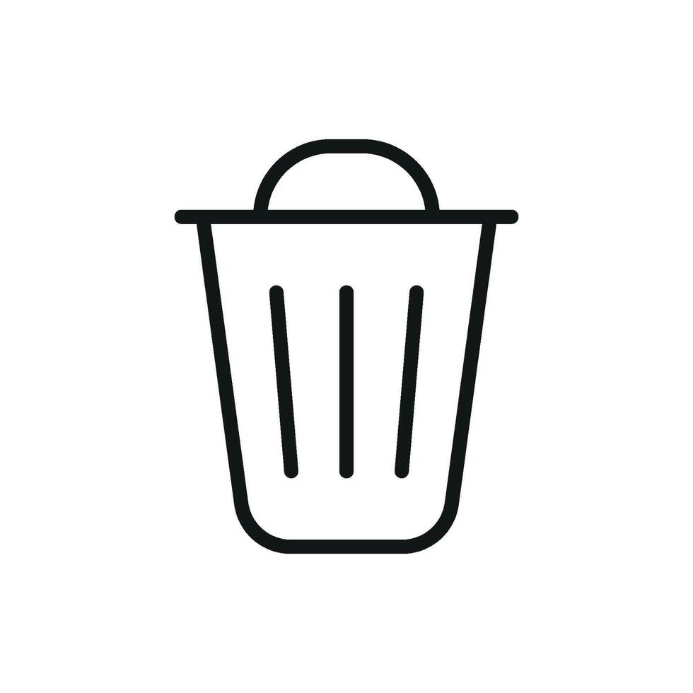 Sophisticated and elegant trash bin icon created with a modern graphic aesthetic vector