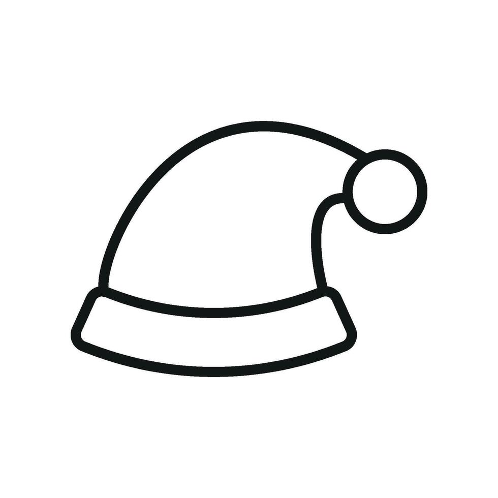 Simple yet modern concept graphic defines the Santa hat Christmas icon design vector