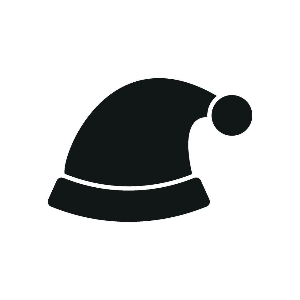 Santa hat Christmas icon design combines modern simplicity with a festive concept graphic vector