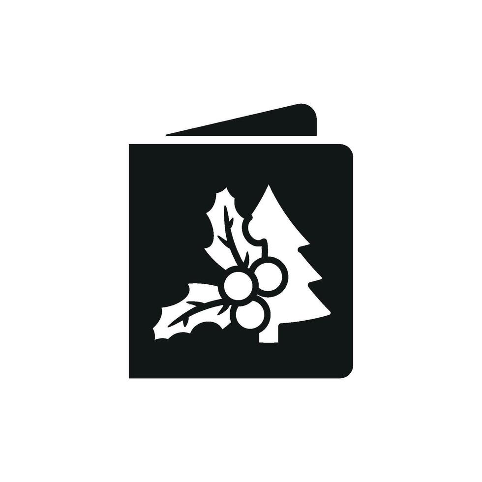 hristmas card icon design combines modern design principles with a festive touch vector