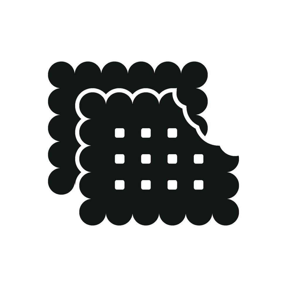 A fresh and clean graphic design for a contemporary biscuit food icon vector