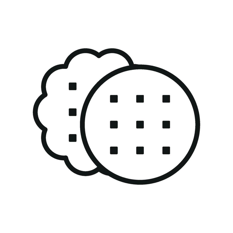 Sophisticated and elegant biscuit food icon created with a modern graphic aesthetic vector