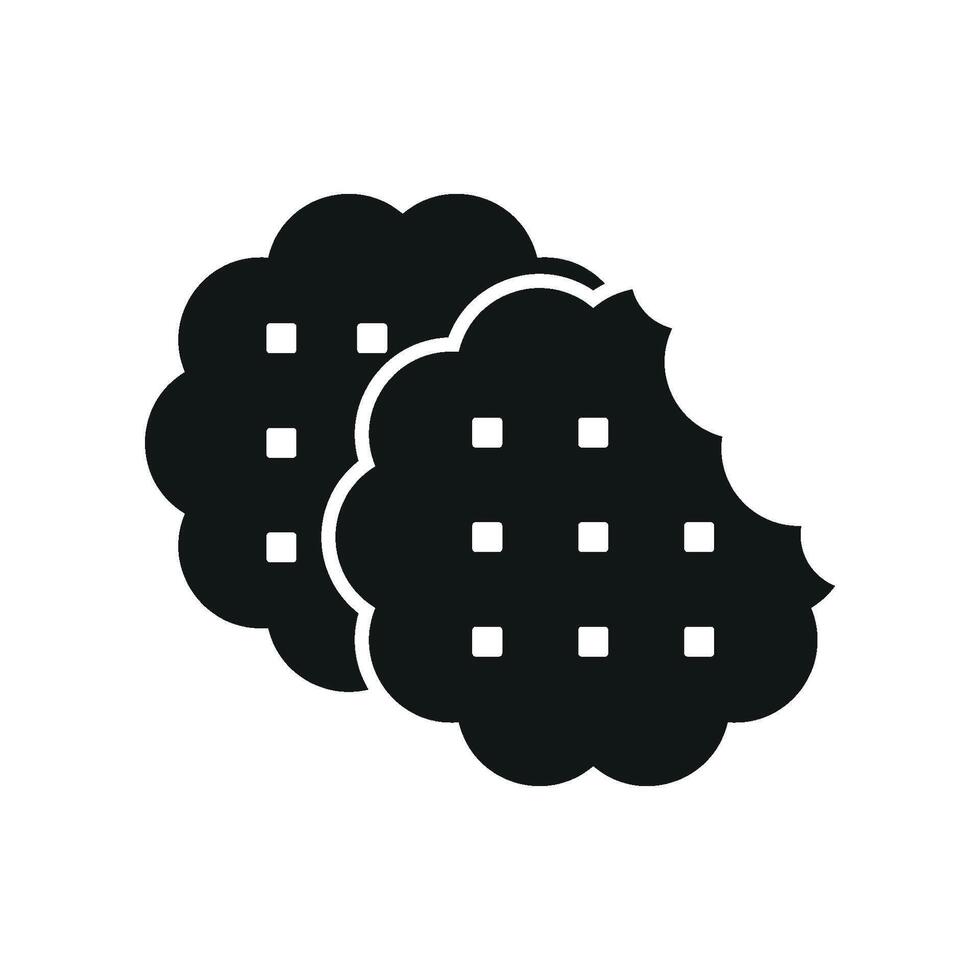 Biscuit food icon featuring a simple and modern concept with sleek lines vector