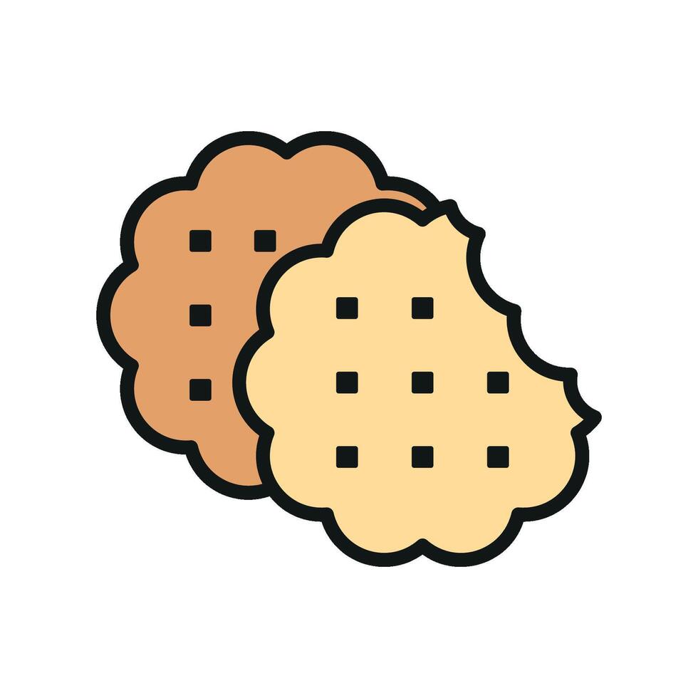 Simple and stylish biscuit food icon showcasing a modern design approach vector