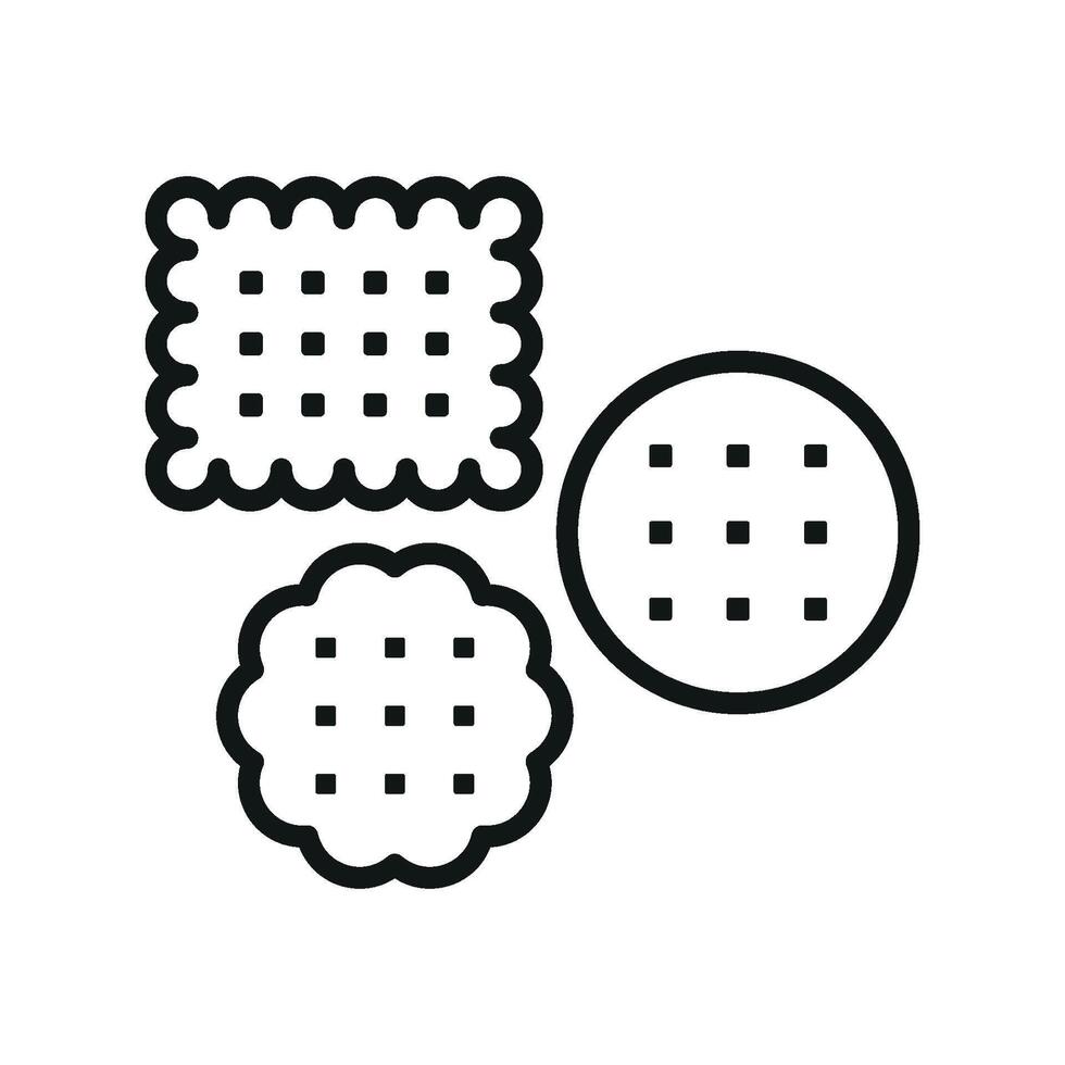 Minimalist biscuit food icon highlighting a clean and functional design vector