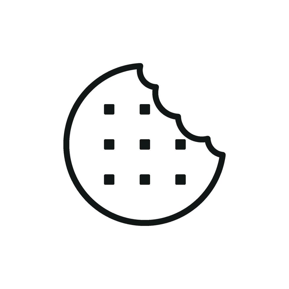 A polished and stylish representation of a biscuit food icon in a modern style vector