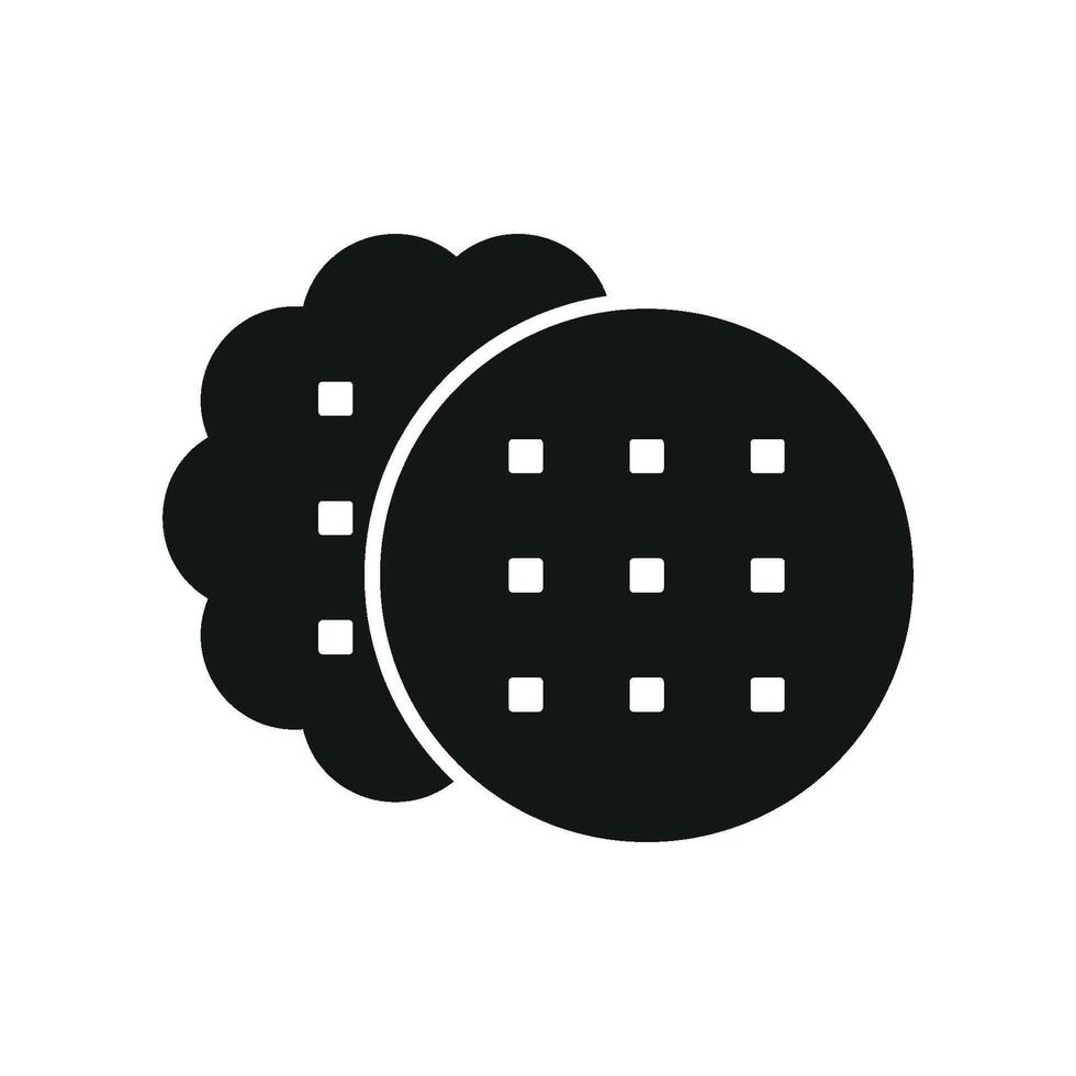 A sleek and functional biscuit food icon crafted with clean lines and style vector