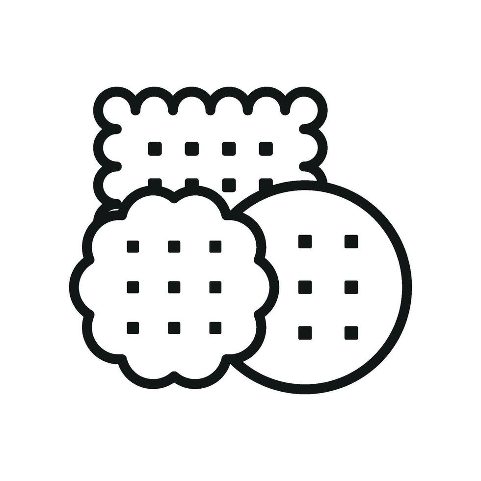 Simple and modern biscuit food icon emphasizing functionality and design harmony vector