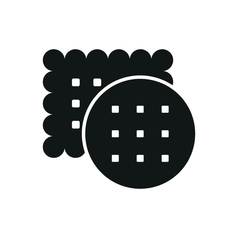 Stylish and contemporary biscuit food icon featuring a clean and elegant concept vector