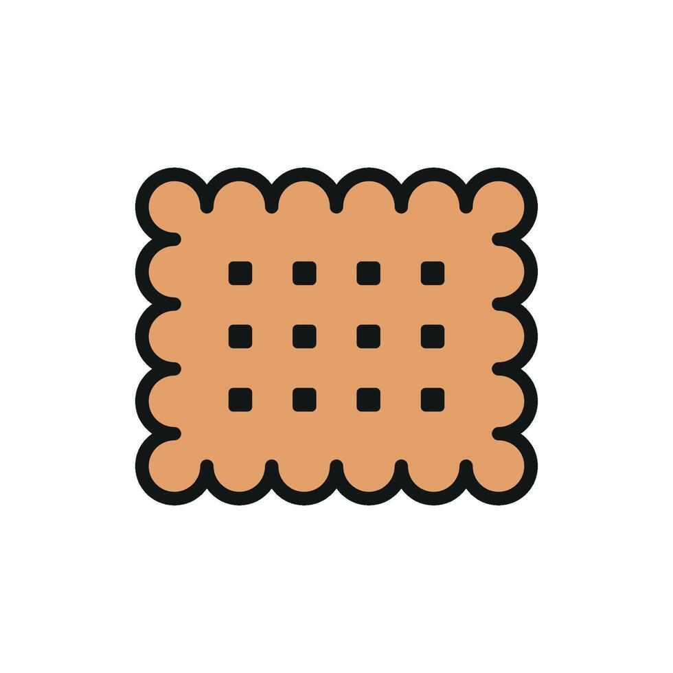 A refined biscuit food icon concept highlighting a minimalist aesthetic vector