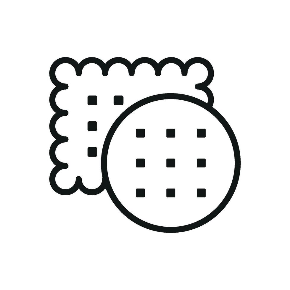Biscuit food icon showcasing practicality with a minimalist and modern approach vector