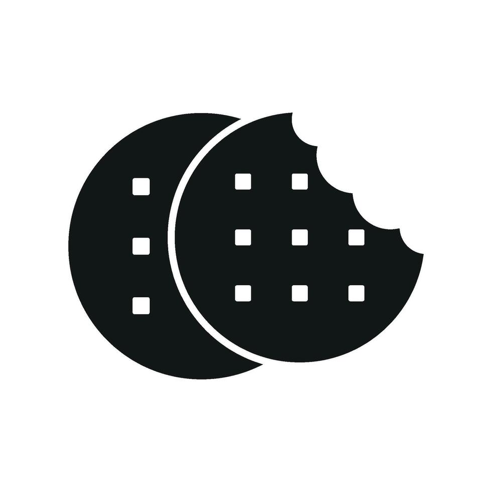 A modern biscuit food icon emphasizing minimalism and utility in design vector