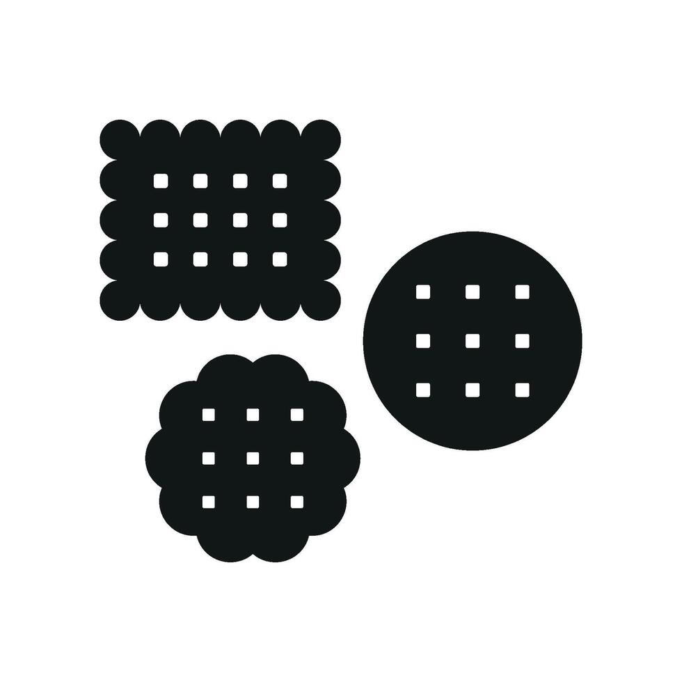 A minimalist yet effective biscuit food icon that highlights contemporary style vector