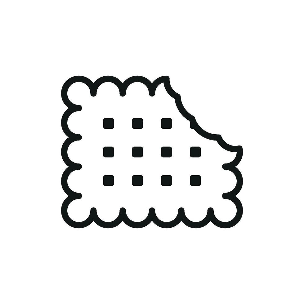 Contemporary biscuit food icon with a clean and refined modern look vector