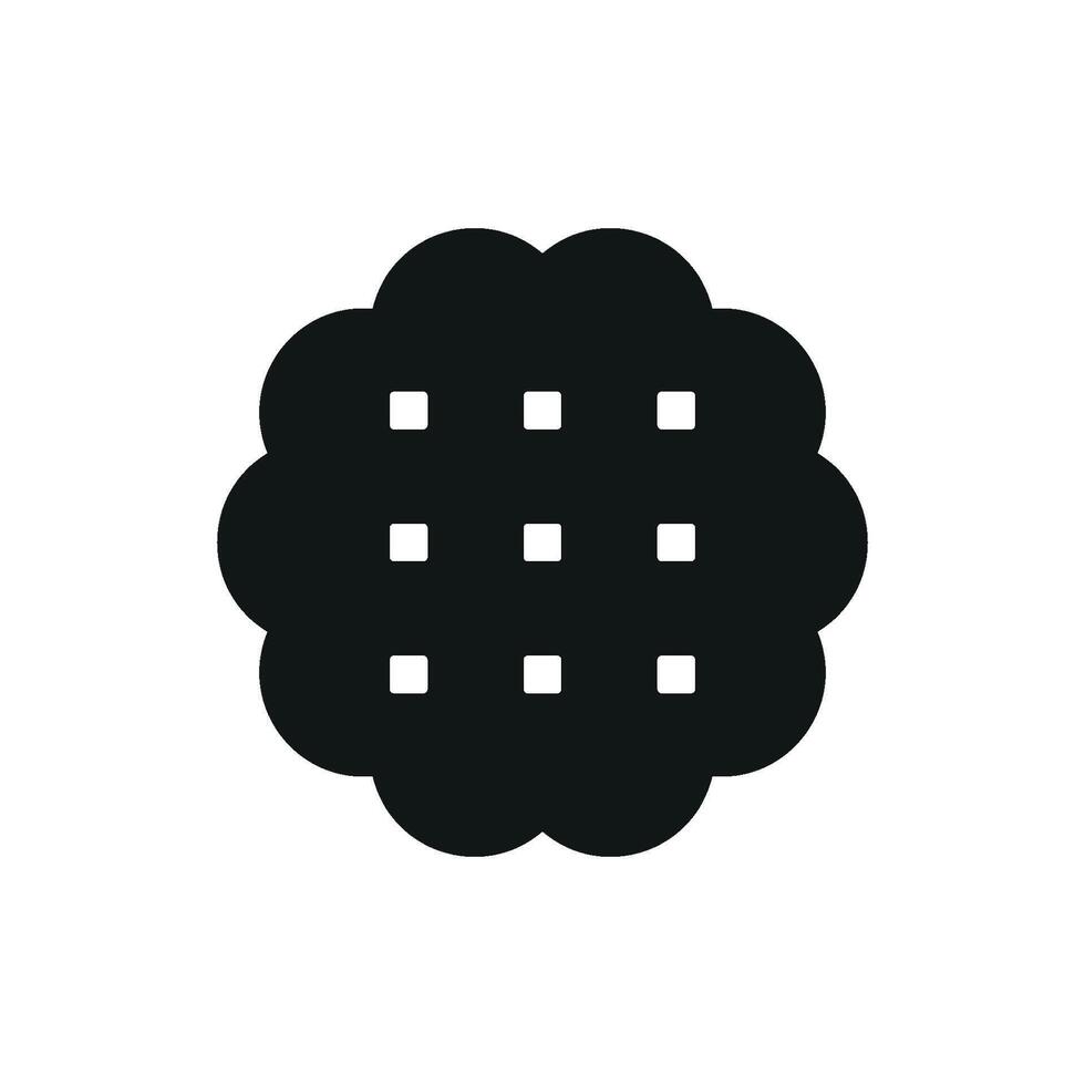 Modern and clean biscuit food icon showcasing minimalist design principles vector