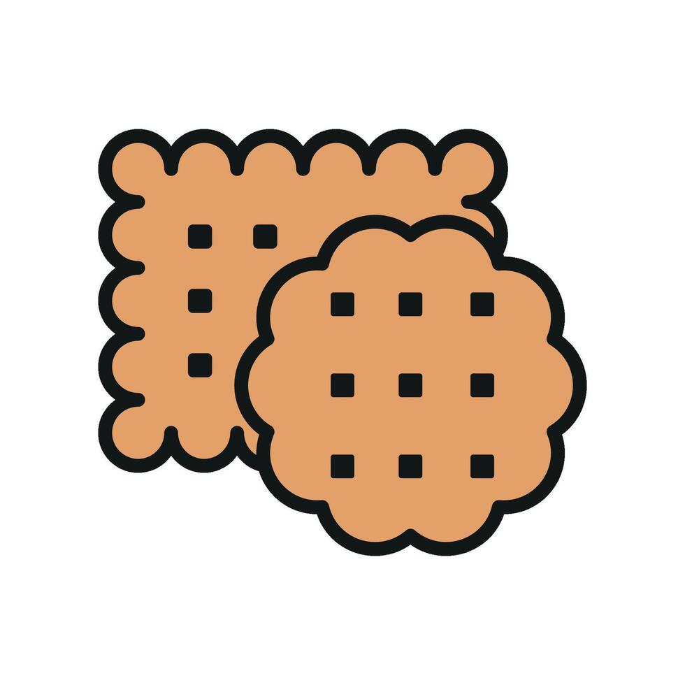A chic and functional biscuit food icon designed with modern simplicity vector