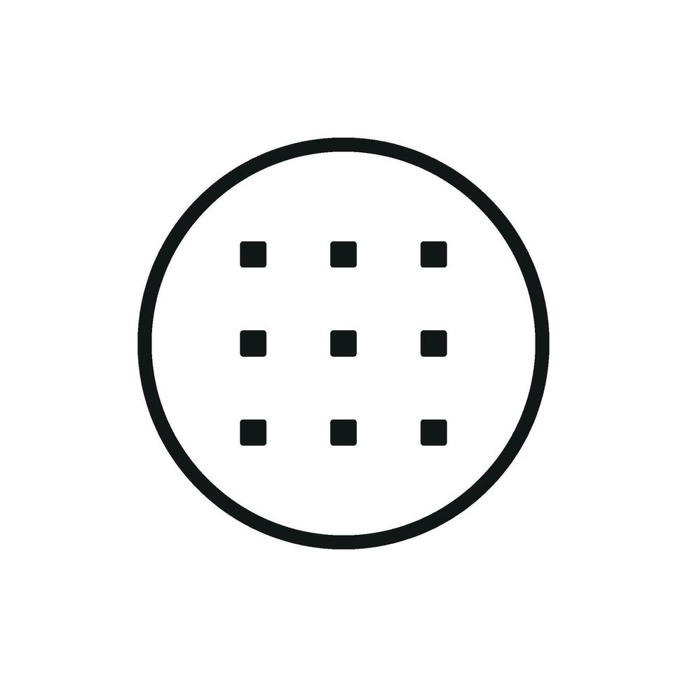 Simple yet bold biscuit food icon representing a modern graphic aesthetic vector
