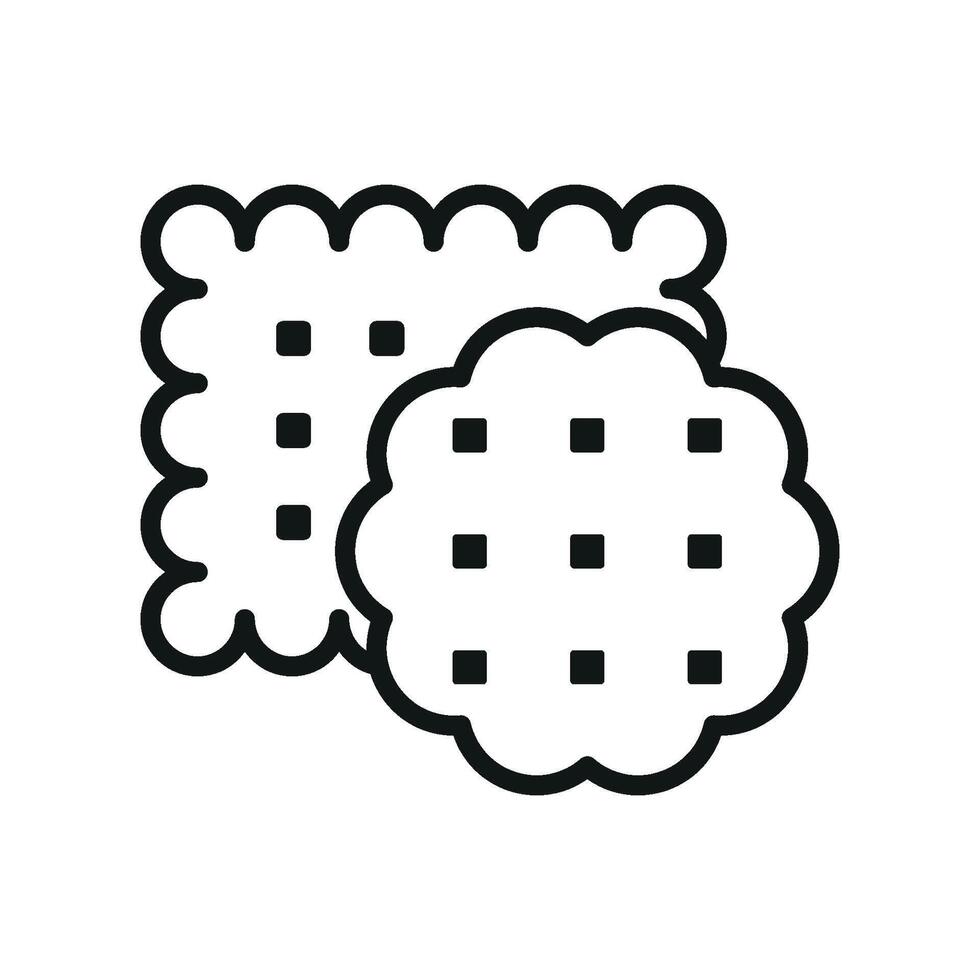 A bold and modern biscuit food icon with a minimalist graphical concept vector
