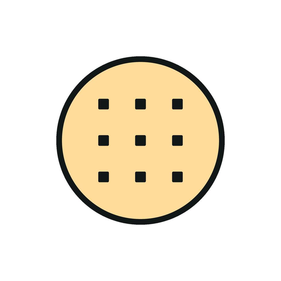 Biscuit food icon with a sleek and modern twist on traditional design vector