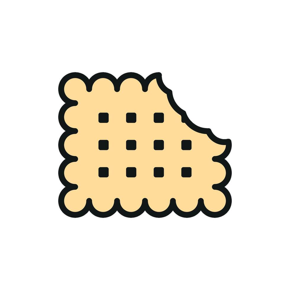 A contemporary and minimalist biscuit food icon reflecting modern elegance vector