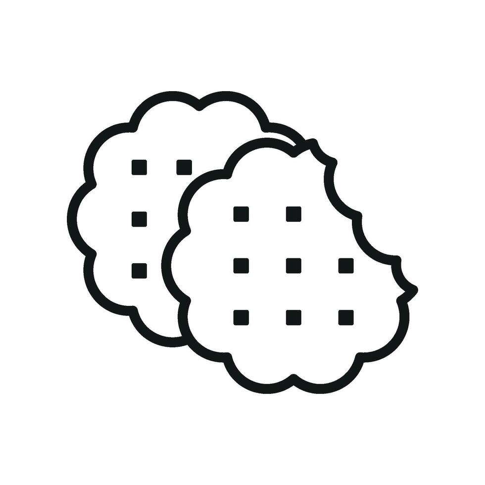 A sleek biscuit food icon crafted for modern aesthetics with minimalist appeal vector